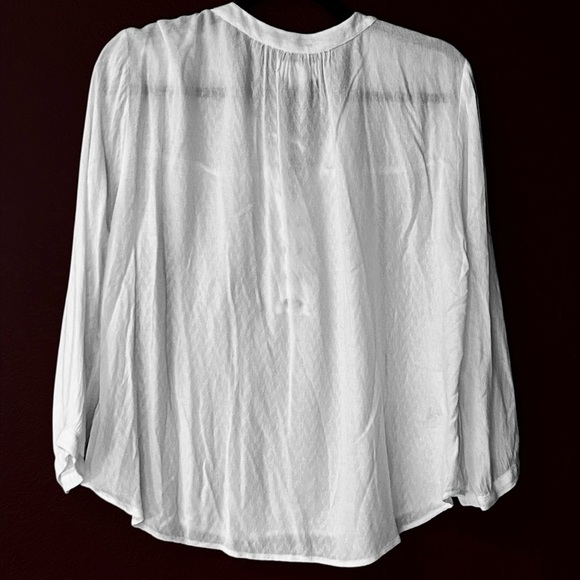 VELVET BY GRAHAM & SPENCER white lace up blouse Sz XS - Picture 4 of 11